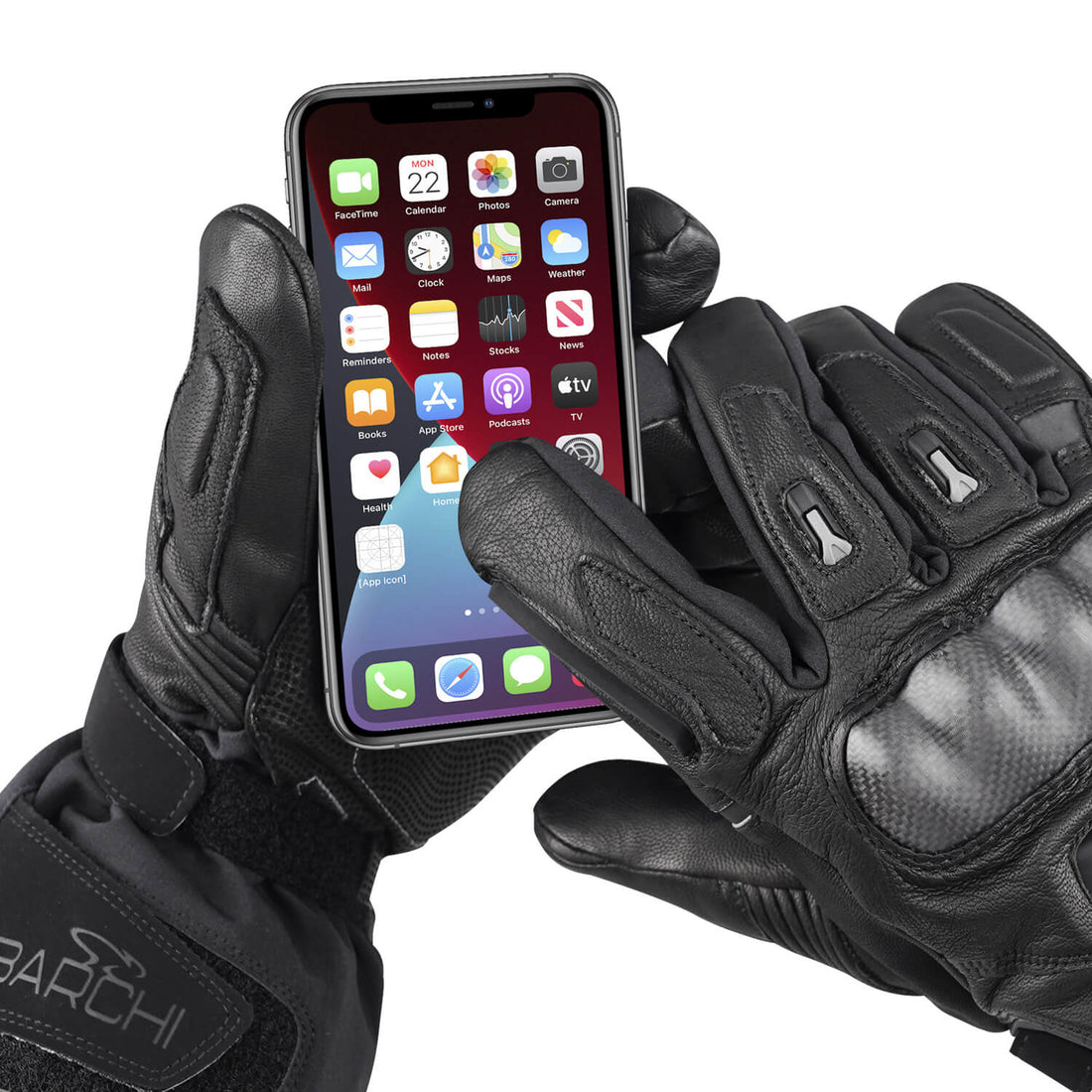 Verwarmde Motorhandschoenen met 12V-kabel Zwart Unisex – foto 7