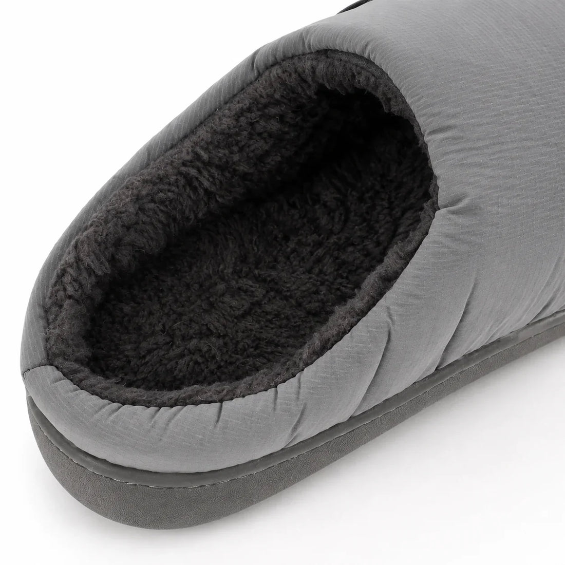Verwarmde pantoffels open hiel grijs 5
