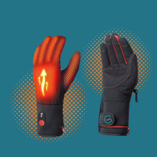 Glode elektrisch beheizte Handschuhe rot/schwarz